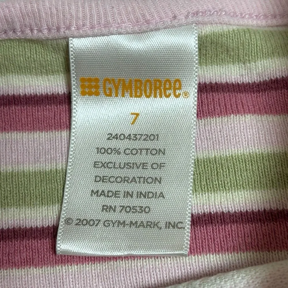 Gymboree  07’ 08’ Pink Striped Dog Dress Size 7 Vintage